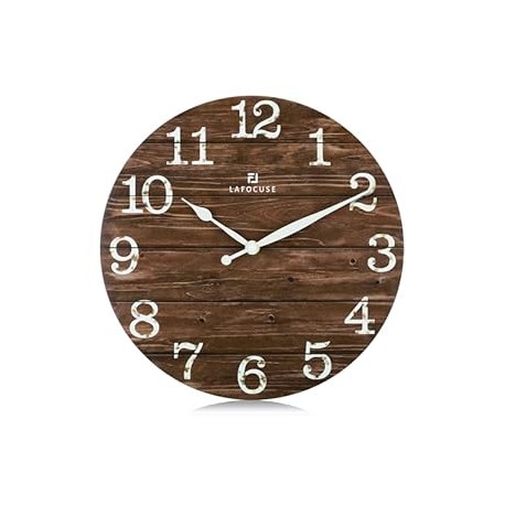 12 Inch Silent Brown Wall Clocks