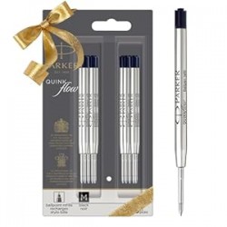 Authentic Black Ink Refills, Medium Point, For Ballpoint Pens, 10 Count