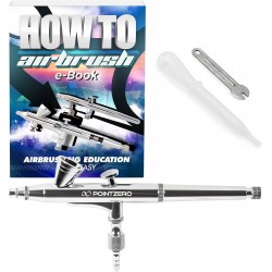 PointZero Dual-Action 2cc Gravity-Feed Airbrush Set