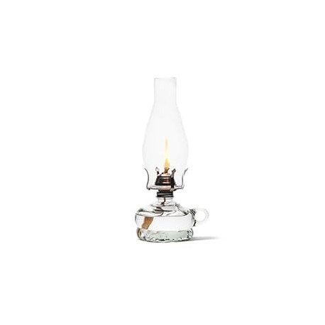 12-inch Chamber Oil Lamp Clear Glass