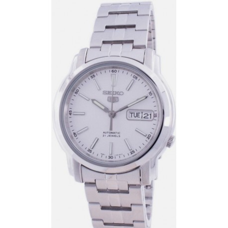 Seiko 5 Automatic Day/Date White Dial Stainless Steel