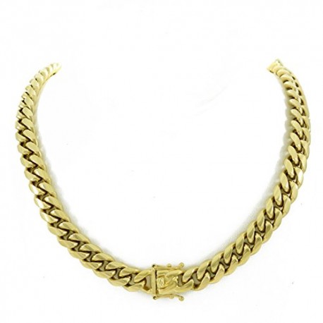 Men's Miami Cuban Link Chain 14k