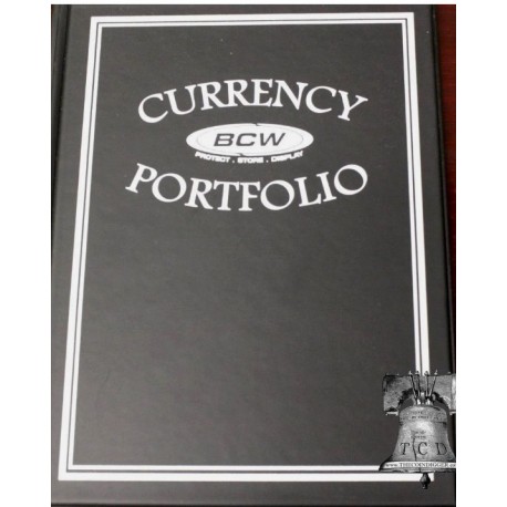 BCW Album Currency Portfolio 3 Pocket 10 Pages BLACK