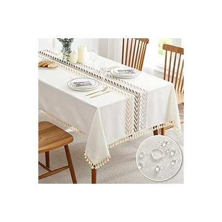 Rectangle Table Cloths (Coffee Wheat, Rectangle/Oblong, 55'x86'', 6-8 Seats)