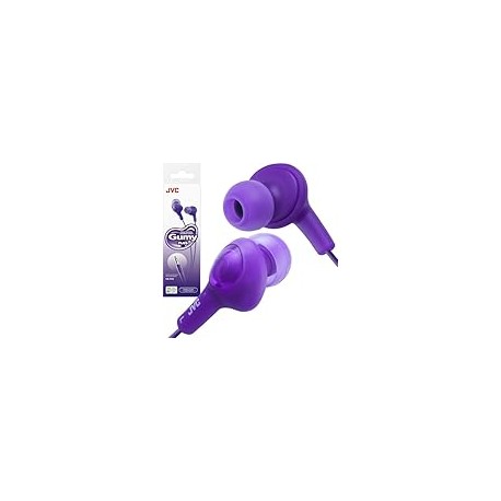 JVC HAFX5V Gumy Plus Inner Ear Headphones (Grape Violet)