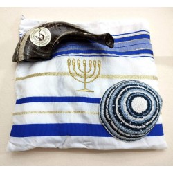 gift pack Shofar + Blue Tallit/Messianic cloak