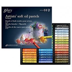 Gallery Artists' Soft Oil Pastels Professional, 48 Assorted Colors