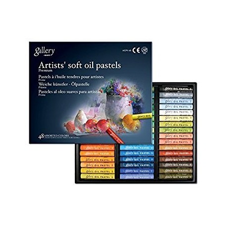 Gallery Artists' Soft Oil Pastels Professional, 48 Assorted Colors