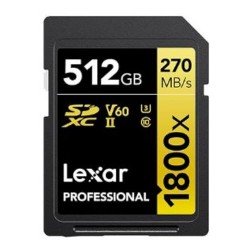 1800x 512GB UHS-II SDXC Memory Card