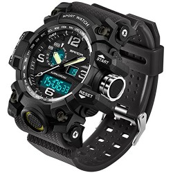 Watches Military Sports Electronic LED Stopwatch Digital Analog Dual Time