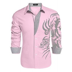 Men's Slim Fit Dress Shirt Casual