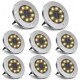 8 Pack of 2 Solar Ground Lights,8 LED Solar Garden