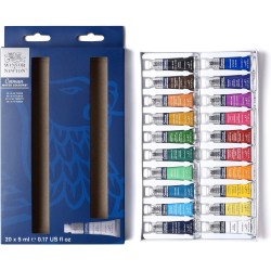Cotman Watercolor Paint Set, 20 Colors, 5ml (0.17-oz) Tubes