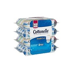 FreshCare Flushable Cleansing Cloths, Ripple Texture, 42 Count (Pack of 4)