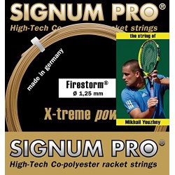 Signum Pro Firestorm 1.25mm (17g) 12m Tennis String Set, Metallic Gold