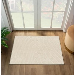 Modern Geometric Wave Cream 2x3 Area Rug