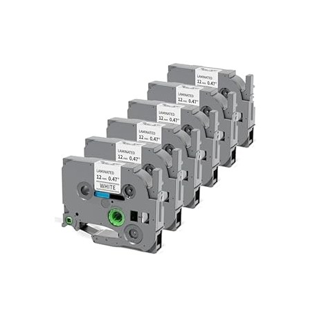TZe TZ Tape 12mm 0.47 Laminated White