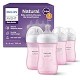 Philips Avent Natural Baby Bottles 9oz, Pink, 4-Pack, SCY903/14