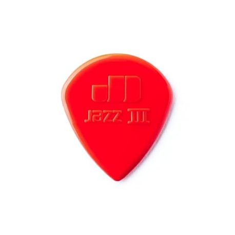 Dunlop Jazz III Pick Pack, Red Nylon,1.38mm