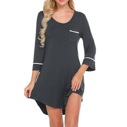 Ekouaer Women’s Sleepshirt 3/4 Sleeves Nightgown