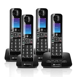Motorola Voice D8714 Cordless Phone System w/4 Digital Handsets