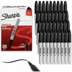 Sharpie Fine Tip Black Permanent Marker 36 Count