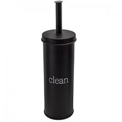Design Farmhouse Toilet Brush Holder (Black)
