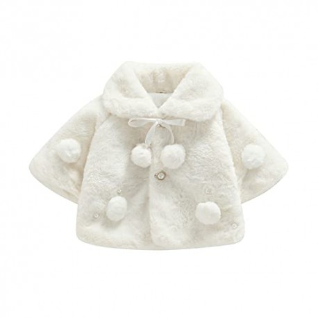 Toddler Baby Girl Faux Fur Cape Infant