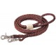 Weaver Leather Round Braided Latigo Roper Rein, Brown, 3/8" x 8'