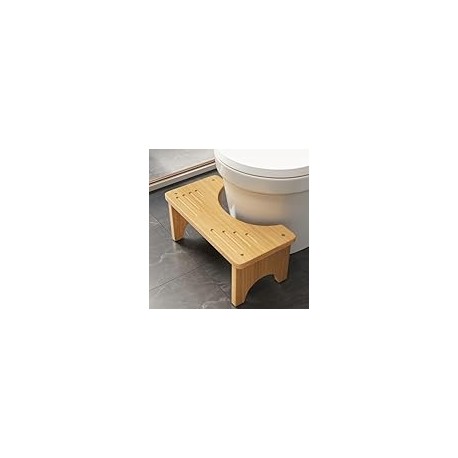 Wooden Squatting Potty for Adults, 6.7 Inch Toilet Stool Squat Adult