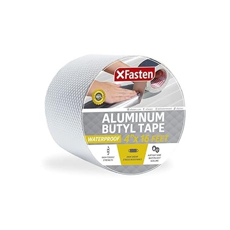 Super Waterproof Aluminum Butyl Tape, 4-Inch x 16-Foot
