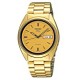 SNXL72 Seiko 5 Automatic Gold-Tone Stainless Steel Bracelet Watch with Patterned Dial