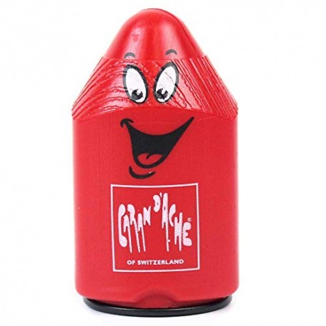 D'ache Double Hole Pencil Sharpener In Red Plastic