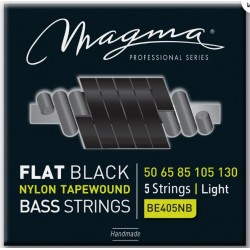 Magma Electric Bass 5 Strings Light Flat Black Nylon Tapewound LS 34 Set 050 130