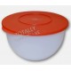 Tupperware Impressions Bowl 18 Cup Large Mixing & Salad Container Red & Sheer