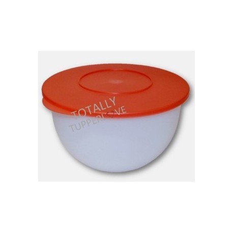 Tupperware Impressions Bowl 18 Cup Large Mixing & Salad Container Red & Sheer