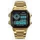 Mens Digital Square Face Sport Watch with Alarm Stopwatch Luminous