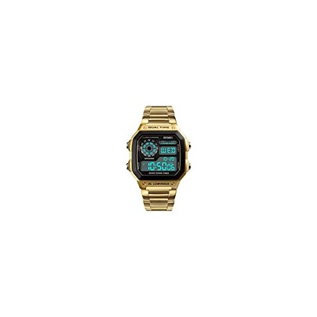 Mens Digital Square Face Sport Watch with Alarm Stopwatch Luminous