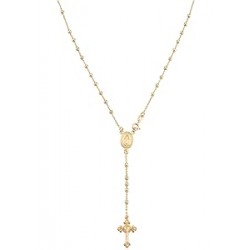 Miabella Sterling Silver Rosary Necklace