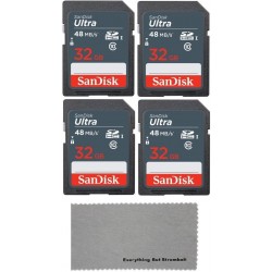 SanDisk 32GB Ultra (4 Pack) UHS-I Class 10 SDHC Memory Card
