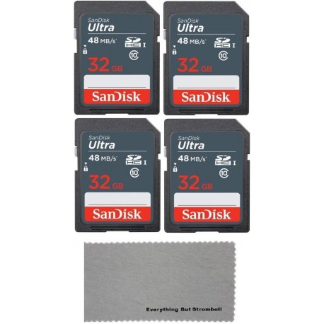 SanDisk 32GB Ultra (4 Pack) UHS-I Class 10 SDHC Memory Card