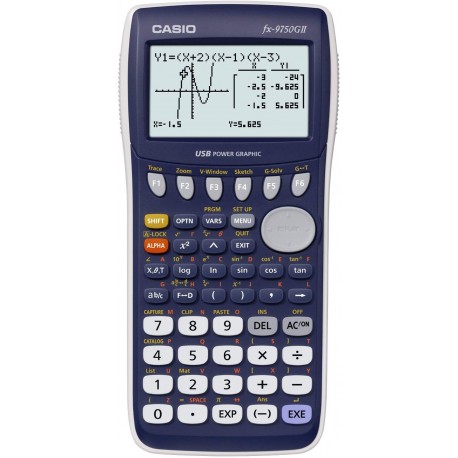 Casio fx-9750GII Graphing Calculator, Blue