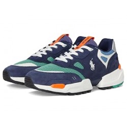 POLO RALPH LAUREN Mens Jogger Suede Mesh Sneakers