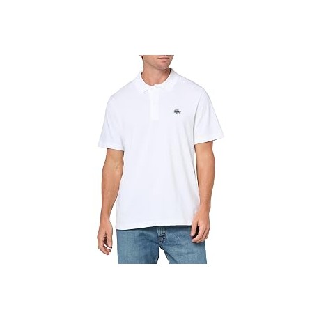 Lacoste Mens Regular Fit Short Sleeve Solid Cotton Blend Polo Shirt