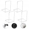 MerryNine Clear Book Ends 4pcs, Acrylic Bookends for Shelves, Non-Sl