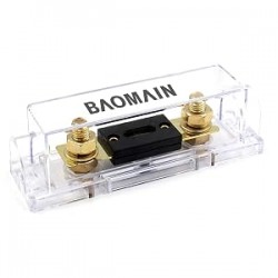 BAOMAIN 1-Pack 40A ANL Fuse Holder Kit Gold-Plated for Car Audio 12V