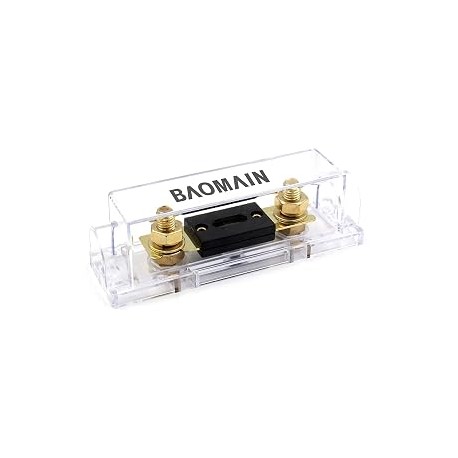 BAOMAIN 1-Pack 40A ANL Fuse Holder Kit Gold-Plated for Car Audio 12V