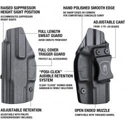 WARRIORLAND IWB Kydex Holster Compatible with Glock 17/19