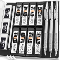 Nicpro 0.5mm Mechanical Pencil Set with Case