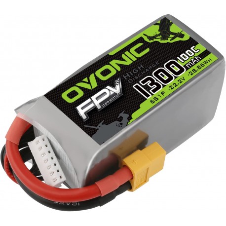 OVONIC 6S Lipo Battery 100C 1300mAh 22.2V